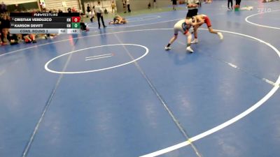 90 lbs Cons. Round 2 - Karson Devitt, Kearney Matcats vs Cristian Verduzco, Kearney Matcats