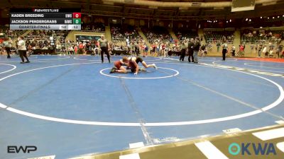 126 lbs Quarterfinal - Kaden Breeding, Eufaula Ironheads Wrestling Club vs Jackson Pendergrass, Broken Arrow Wrestling Club