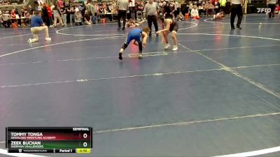 75 lbs Semifinal - Zeek Buchan, Sherman Challengers vs Tommy Tonga, Siouxland Wrestling Academy