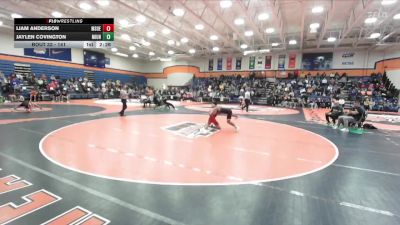 141 lbs Champ. Round 1 - Jaylen Covington, Millikin University vs Liam Anderson, Milwaukee School Of Engineering