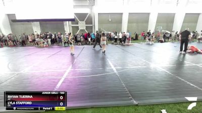 100 lbs Quarterfinal - Rhyan Tijerina, AZ vs Lyla Stafford, CA