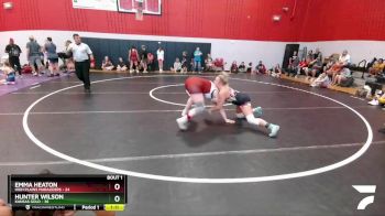 165 lbs Round 1 (6 Team) - Hunter Wilson, Kansas Gold vs Emma Heaton, High Plains Marauders