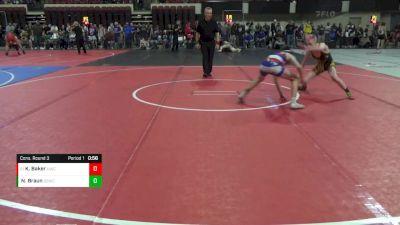 116 lbs Cons. Round 3 - Kyson Baker, Heights Wrestling Club vs Nolan Braun, Dakota Rattlers Wrestling Club