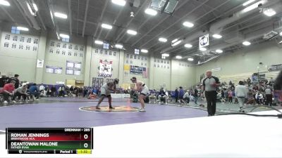 285 lbs Champ. Round 3 - Roman Jennings, Brentwood Aca. vs Deantowan Malone, Father Ryan