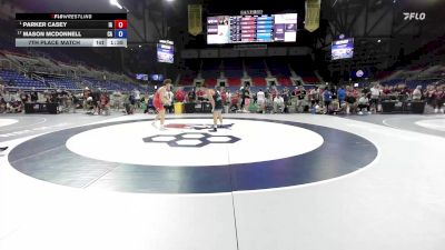 157 lbs 7th Place Match - Parker Casey, IA vs Mason McDonnell, CA