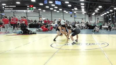 138 lbs Rr Rnd 1 - Beau Heniser, Indiana Outlaws Yellow - HSB vs Sean Lyle, Doughboy Gold - HSB