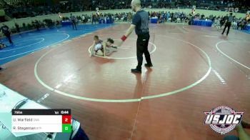 75 lbs Consolation - Uriah Warfield, Oklahoma Wrestling Academy vs Robert Stegeman, Tulsa Blue T Panthers