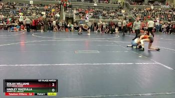 91 lbs 1st Place Match - Zolah Williams, Team Grind House vs Hadley Mazzulla, Hawks WC Lincoln