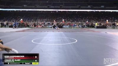 D1-126 lbs Quarterfinal - Conor Mc Alary, Hudsonville HS vs Koen Huepenbecker, Woodhaven HS