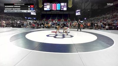 120 lbs Champ. Rd Of 128 - Alejandro Vargas, OR vs Anthony Martinez, CA