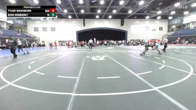 125 lbs Cons. Semi - Tyler Washburn, Unattached The Citadel vs Zion Wimberly, Funky Monkey