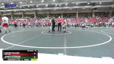 96 lbs Semifinal - Carter Paulsen, Open Mats vs Joseph Peterson, WR - Topeka Blue Thunder