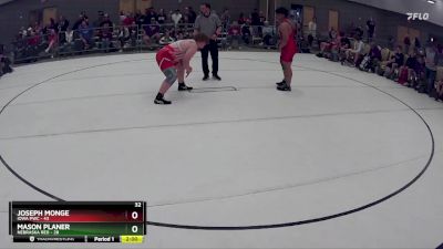 288 lbs Round 4 (8 Team) - Joseph Monge, Iowa PWC vs Mason Planer, Nebraska Red