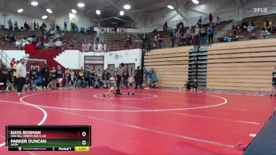 43 lbs Quarterfinal - Naya Rosman, Oak Hill Wrestling Club vs Parker Duncan, Avon