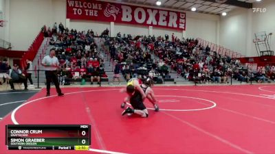 133 lbs Quarterfinal - Simon Graeber, Southern Oregon vs Connor Crum, Unattached