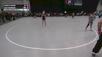 120 lbs Cons. Sub-rd Of 32 - Isabelle Singer, Illinois vs Leah Thompson, Nebraska