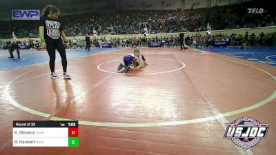 67 lbs Round Of 32 - Kai Stevens, Team Of Hard Knox vs Beckham Haubert, Buck Pride Wrestling