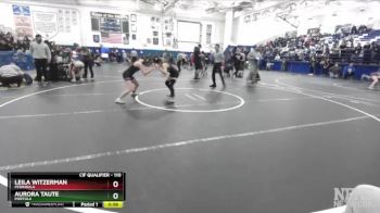 110 lbs Cons. Round 4 - Leila Witzerman, Peninsula vs Aurora Taute, Portola