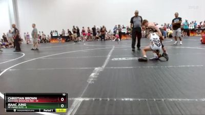 105 lbs Round 7 (10 Team) - Isaac Jung, MF Purge Elite vs Christian Brown, Backyard Brawlers Red