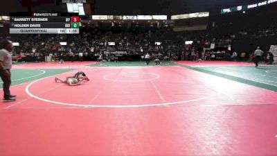 85 lbs Quarterfinal - Barrett Sterner, GFF3 vs Holden Davis, BKV1