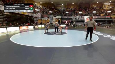 120 lbs Cons. Round 3 - Caul Johns, Pomona_West Franklin Hs vs James Greenleaf, Greensburg-Kiowa County Hs