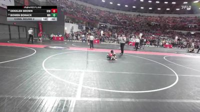 48 lbs Cons. Round 2 - Bowen Bonack, Winneconne vs Dekklen Brown, Boscobel Youth Wrestling
