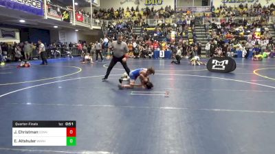 78 lbs Quarterfinal - John Christman, Connellsville vs Evan Altshuler, Warhawks