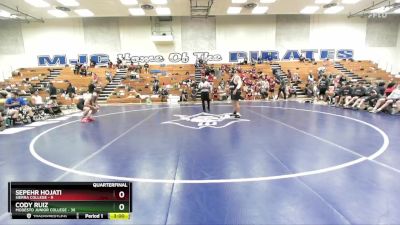 285 lbs Quarters & 1st Wb (16 Team) - Sepehr Hojati, Sierra College vs Cody Ruiz, Modesto Junior College