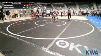 58 lbs Consolation - Kevin Harris, HURRICANE WRESTLING ACADEMY vs Abner Kirkes, McAlester Youth Wrestling