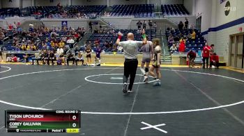 125 lbs Cons. Round 3 - Tyson Upchurch, King vs Corey Gallivan, Coker