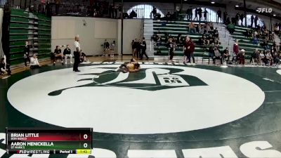 132 lbs Quarterfinal - Brian Little, Don Bosco vs Aaron Menickella, St Mark`s