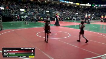 76 lbs Quarterfinal - Madison Carder, PCWA vs Ellie Seszko, VGW1