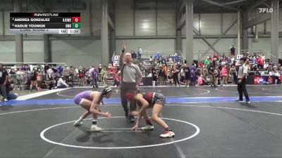 115 lbs Cons. Round 2 - Andrea Gonzalez, Hoisington Jr Cardinal Wrestling Club vs Hadlie Younkin, Oakley Wrestling Club