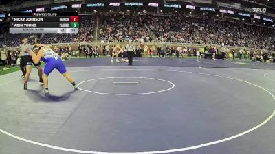 D2-285 lbs Cons. Semi - Adin Young, Plainwell HS vs Ricky Johnson, Harper Creek HS