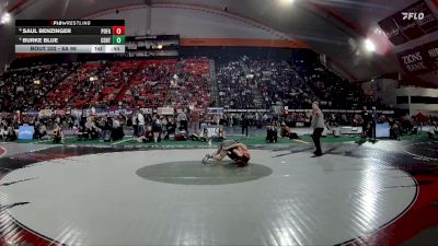 6A 98 lbs Cons. Round 3 - Burke Blue, Centennial vs Saul Benzinger, Post Falls