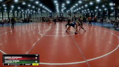 130 lbs Rd# 4- 2:00pm Friday Final Pool - Aaron McDonald, East Coast Elite vs Thomas Gorski, Westshore D.S.