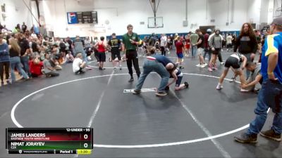 95 lbs Cons. Round 1 - James Landers, Eastside Youth Wrestling vs Nimat Jorayev, C2X