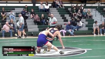 174 lbs Semifinal - Paul Ortiz, Clackamas Community College vs Cael Smith, Snow