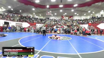 83 lbs 1st Place Match - Jeremiah Maldonado, Munster Wrestling Club vs Macoy Morency, Anderson County Youth