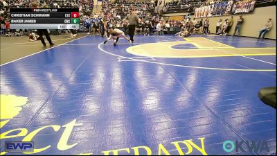 55 lbs Semifinal - Christian Schwahn, Chandler Takedown Club vs Baker James, Cowboy Wrestling Club