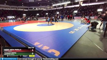 Girls 190 lbs Quarterfinal - Yzanah Smith, Bremerton (Girls) vs Avery Vega Padilla, Camas (Girls)