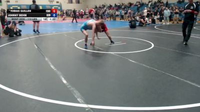 113 lbs Champ. Round 1 - Tobias Guillen, Fighting Squirrels Wrestling Club vs Johnny Behm, East Idaho Elite Wrestling Club