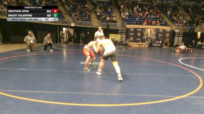 145 lbs Quarterfinal - Grayson Leiva, West York vs Brady Valentine, New Brighton