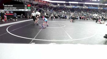 72 lbs Consi Of 8 #2 - Ava Voyles, Bulls WC vs Violet Mayfield, Madill Takedown Club