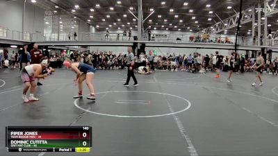 140 lbs Semis (4 Team) - Piper Jones, Team Boogie Men vs Dominic Cutitta, Grit Mat Club