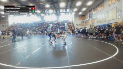 132 lbs Champ. Round 1 - Colton Mathey, Mitchell High School vs Isaiah Washner, Grapple Academy