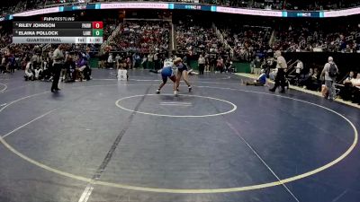 152 lbs Quarterfinal - Elaina Pollock, Laney vs Riley Johnson, Parkwood