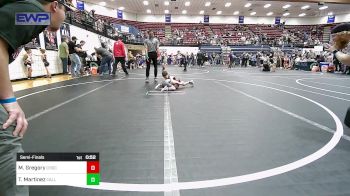 46 lbs Semifinal - Mason Gregory, Choctaw Ironman Youth Wrestling vs Teagen Martinez, Carl Albert