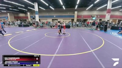 100 lbs Quarterfinal - Kai Makridakis, Spartan Mat Club vs Jayden Pham, Best Trained Wrestling