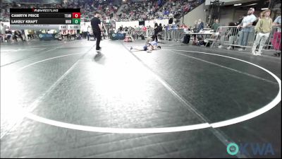 70 lbs Rr Rnd 1 - Camryn Price, Team Tulsa Wrestling Club vs Lakely Kraft, Bridge Creek Youth Wrestling